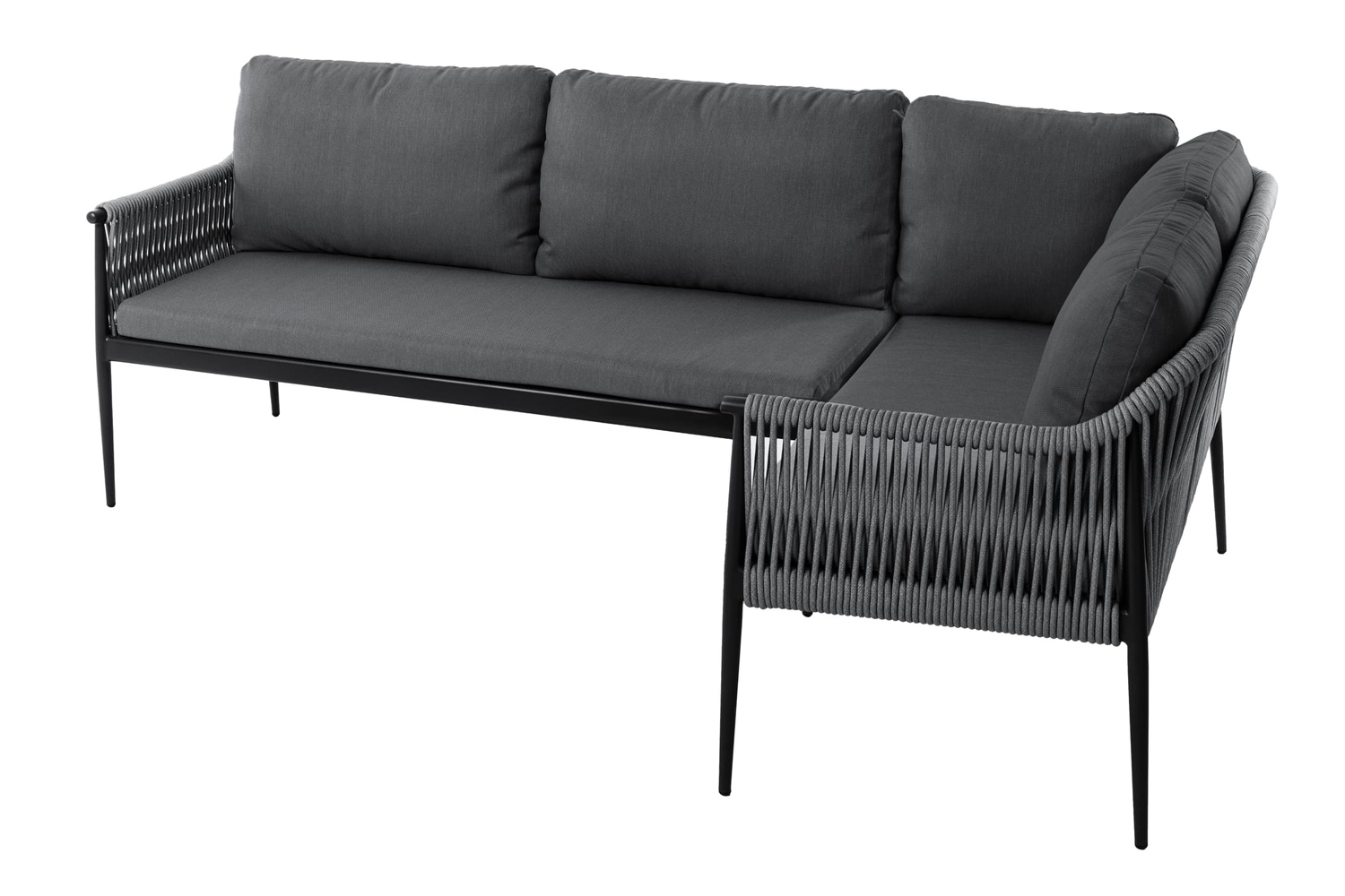Gartenlounge Balu Gartensofa mit Polster Ecklounge Rope Anthrazit Gartenlounge Balu Gartensofa mit Polster Ecklounge Rope Anthrazit