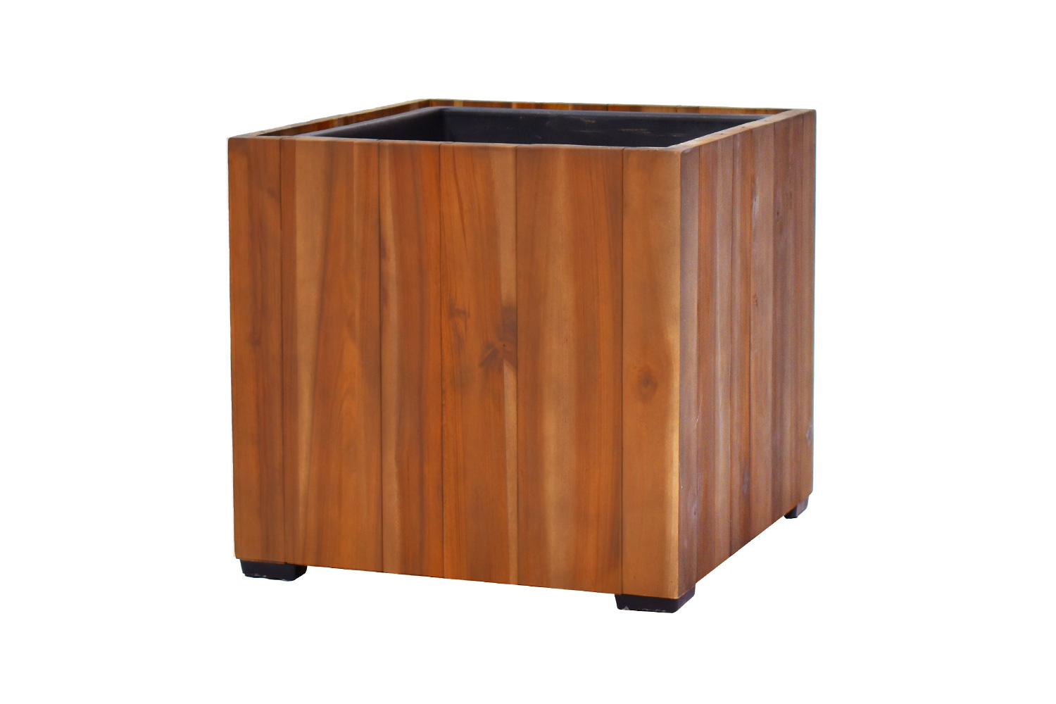 Pflanzgefäß Colorado 4 Pflanzkasten Blumenkasten Akazienholz 33x31 cm mit Einsatz Pflanzgefäß Colorado 4 Pflanzkasten Blumenkasten Akazienholz 33x31 cm mit Einsatz