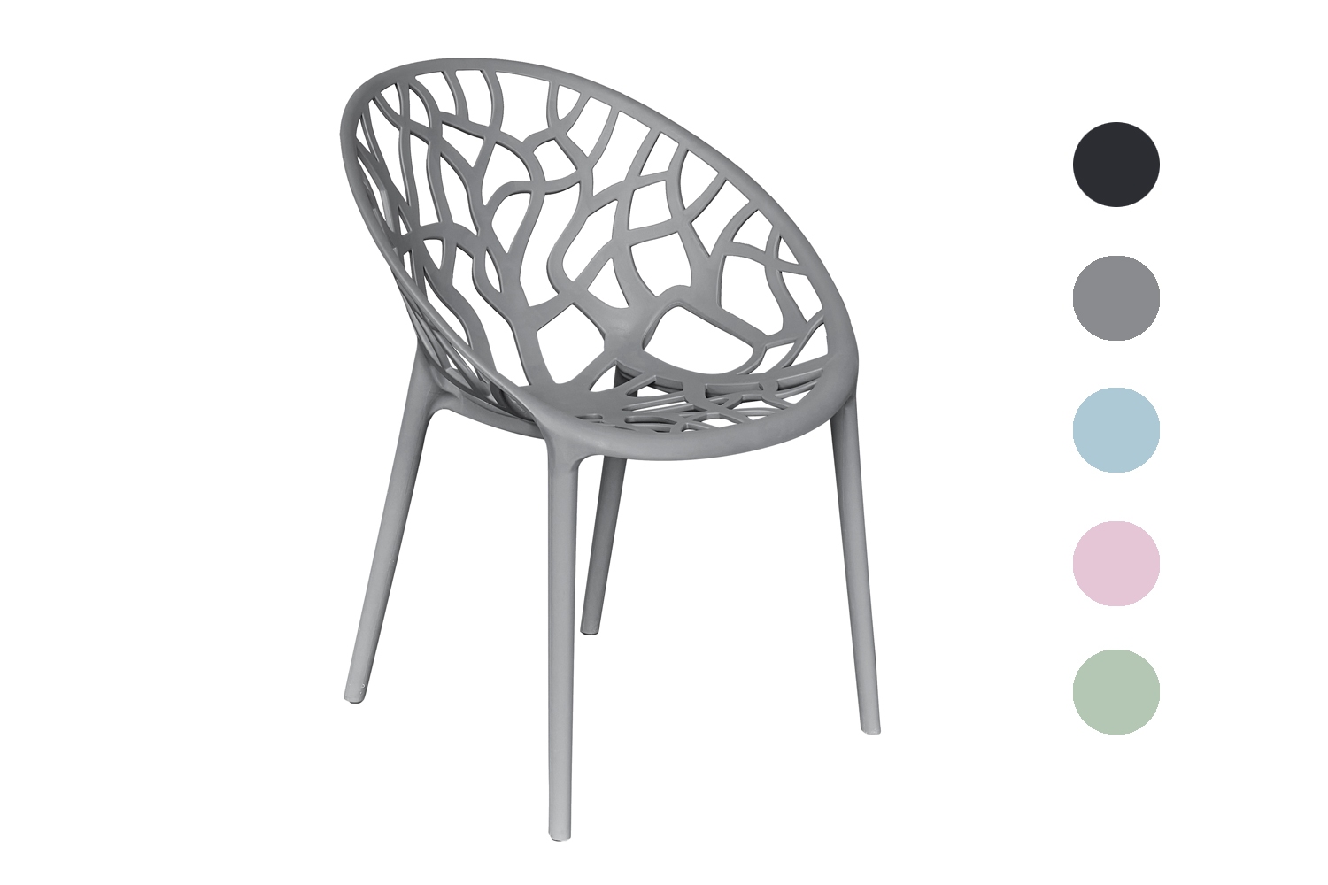 Stapelstuhl Bilby Gartenstuhl Bistrostuhl Kunststoffstuhl Anthrazit