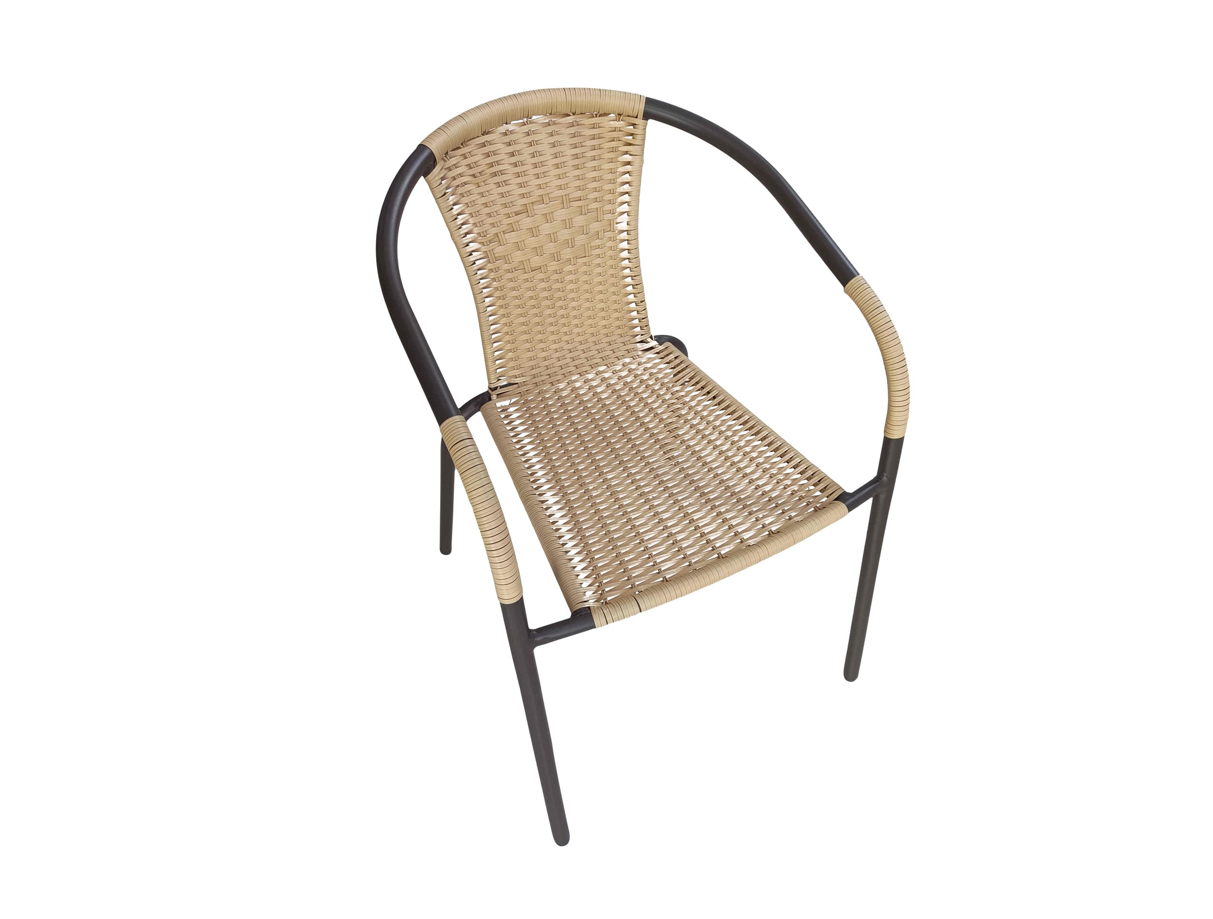 Stapelstuhl Ibiza Gartenstuhl Bistrostuhl Armlehnstuhl braun/beige Stapelstuhl Ibiza Gartenstuhl Bistrostuhl Armlehnstuhl braun/beige