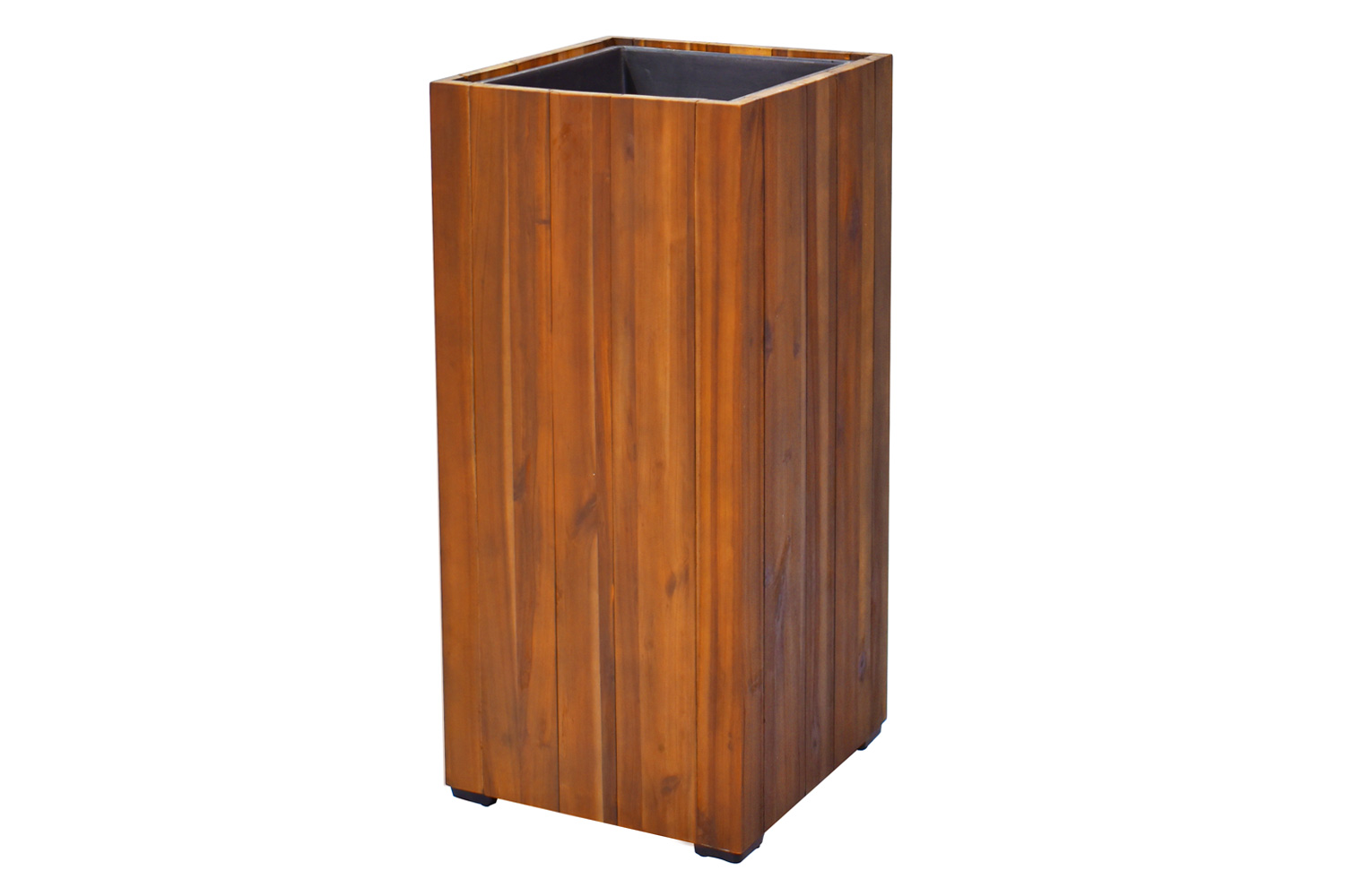 Pflanzgefäß Colorado 4 Pflanzkasten Blumenkasten Akazienholz 33x72 cm mit Einsatz