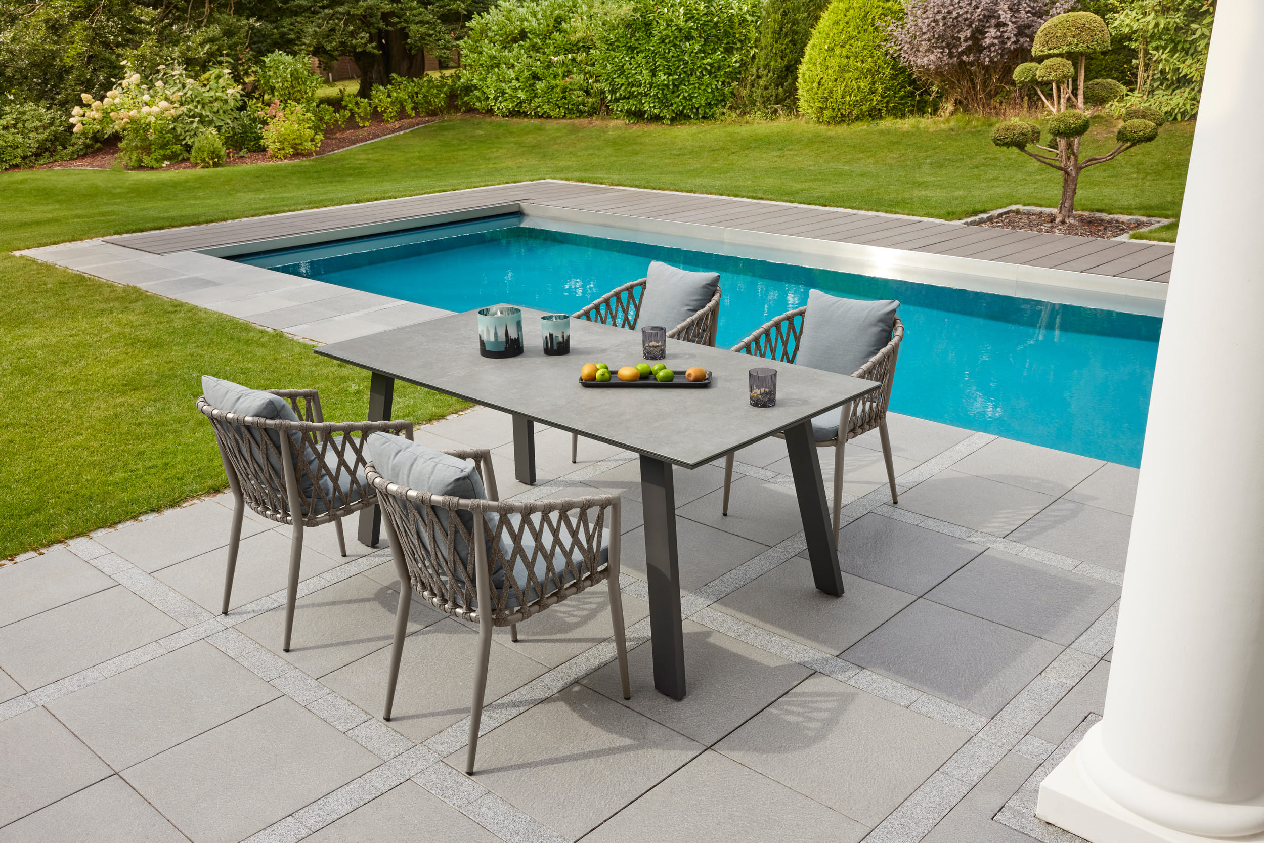 Stapelstuhl Gartenstuhl Armlehnenstuhl Vienna Rope taupe-taupe Stapelstuhl Gartenstuhl Armlehnenstuhl Vienna Rope taupe-taupe