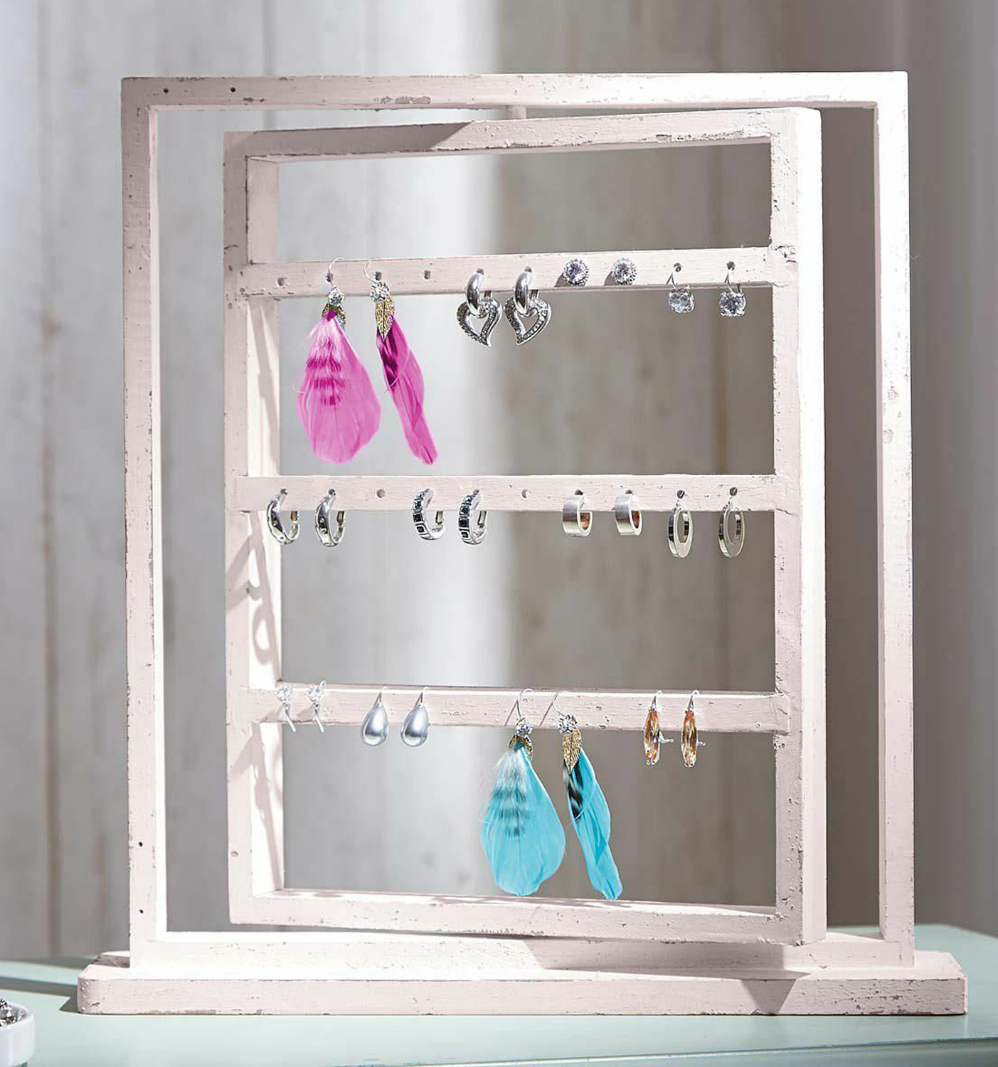 Schmuckständer Ohrringhalter Impressionen Shabby 15 paar Ohrringe Schmuckständer Ohrringhalter Impressionen Shabby 15 paar Ohrringe