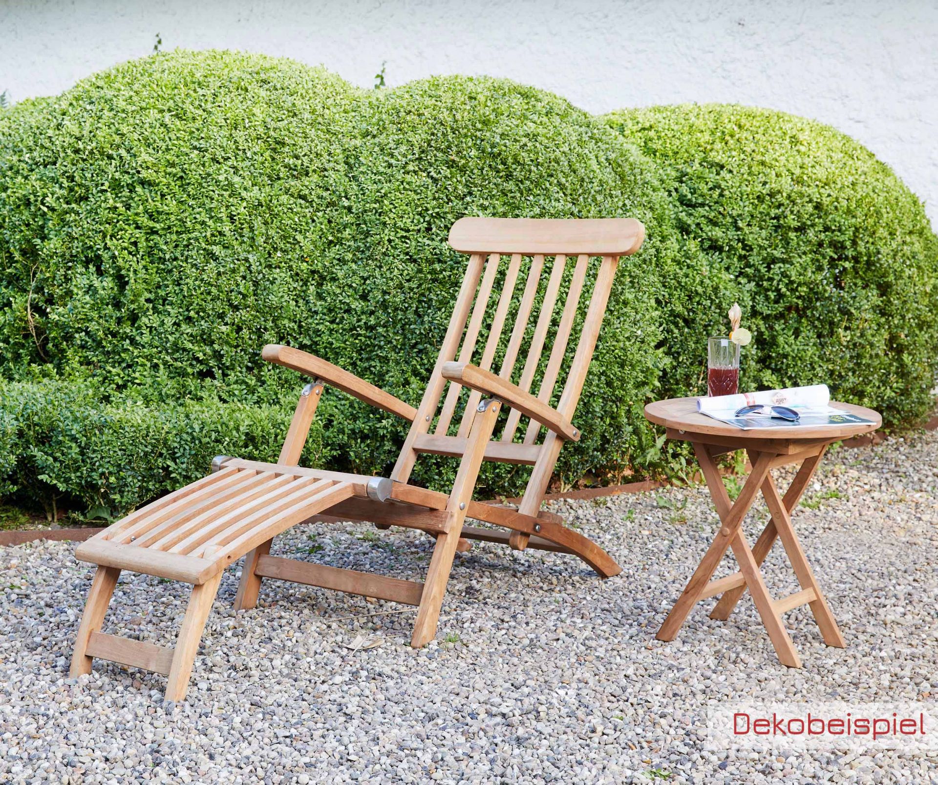Klapptisch Ela Teak Beistelltisch rund Gartenmöbel Ø50x50cm Klapptisch Ela Teak Beistelltisch rund Gartenmöbel Ø50x50cm