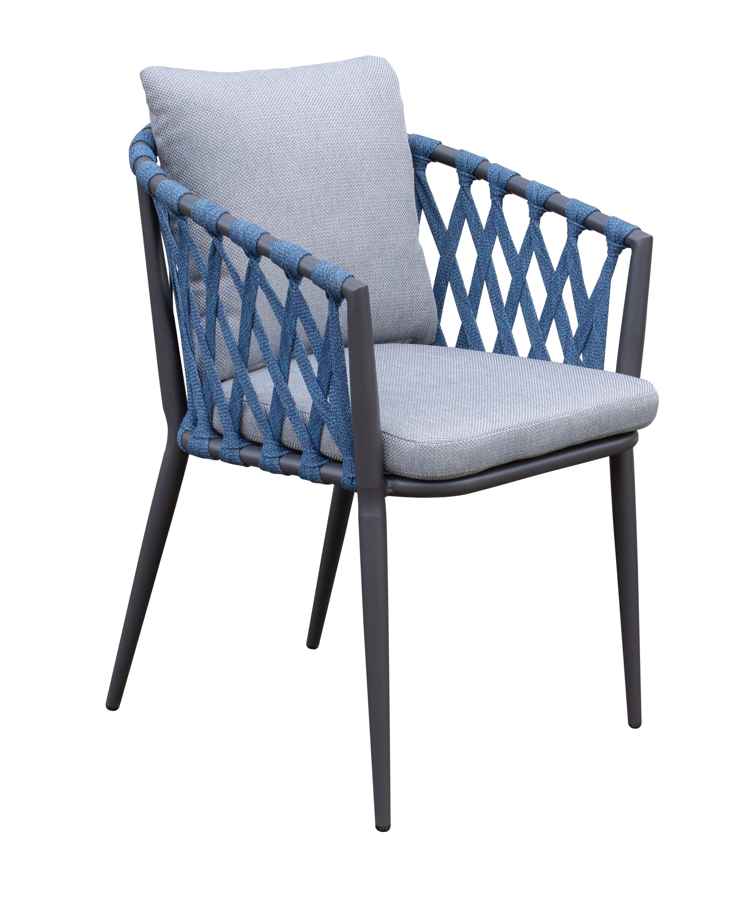 Stapelstuhl Gartenstuhl Armlehnenstuhl Vienna Rope anthrazit-dunkelblau Stapelstuhl Gartenstuhl Armlehnenstuhl Vienna Rope anthrazit-dunkelblau