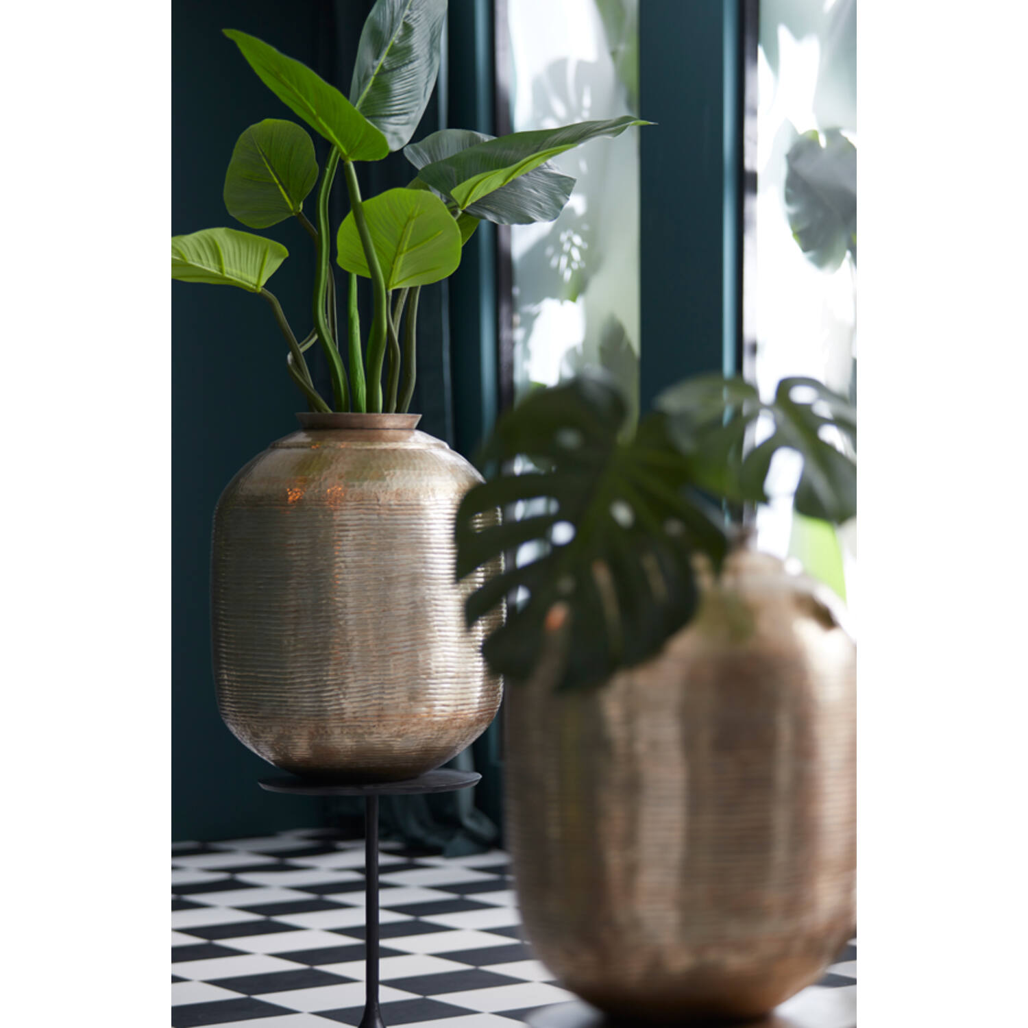 Dekovase Vase LISBOA von Light & Living Blumenvase Bodenvase Ø45x60 cm Antik Gold Dekovase Vase LISBOA von Light & Living Blumenvase Bodenvase Ø45x60 cm Antik Gold