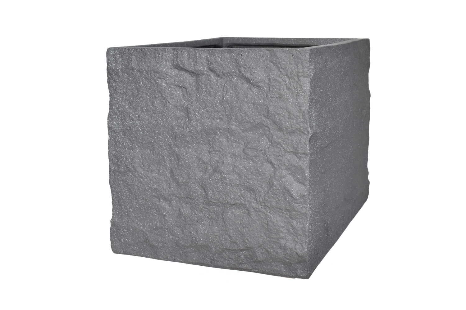 Pflanzgefäß The Rock Pflanzkasten Blumenkasten 45x42 cm Grau-Gepunktet Pflanzgefäß The Rock Pflanzkasten Blumenkasten 45x42 cm Steinoptik Grau