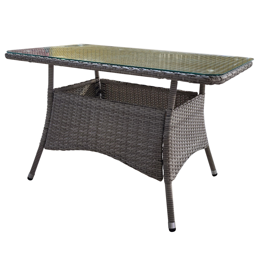 Lounge Set 4-tlg. Bilbao Garten Sitzgruppe mit Tisch Loungegarnitur Grau Lounge Set 4-tlg. Bilbao Garten Sitzgruppe mit Tisch Loungegarnitur Grau