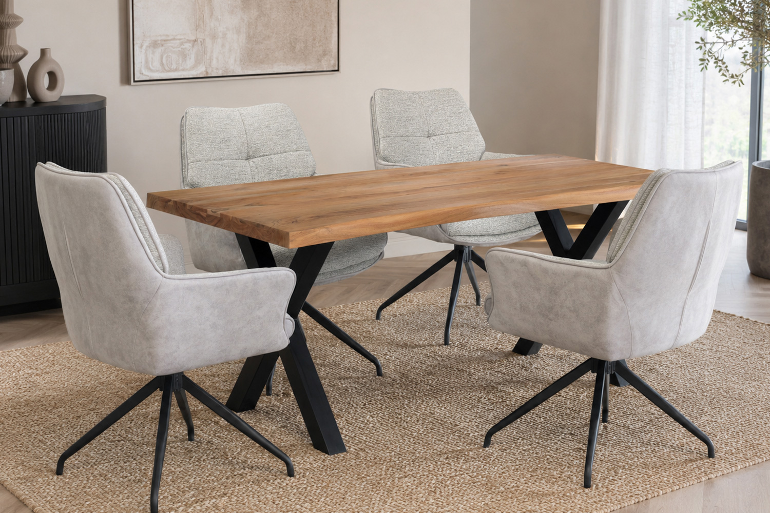 264062MW-esstisch-athen-akazie-180x90-x-beine_4.jpg Esstisch Athen180x90 cm Massivholz Baumkante X-Beine Holztisch Akazienholz