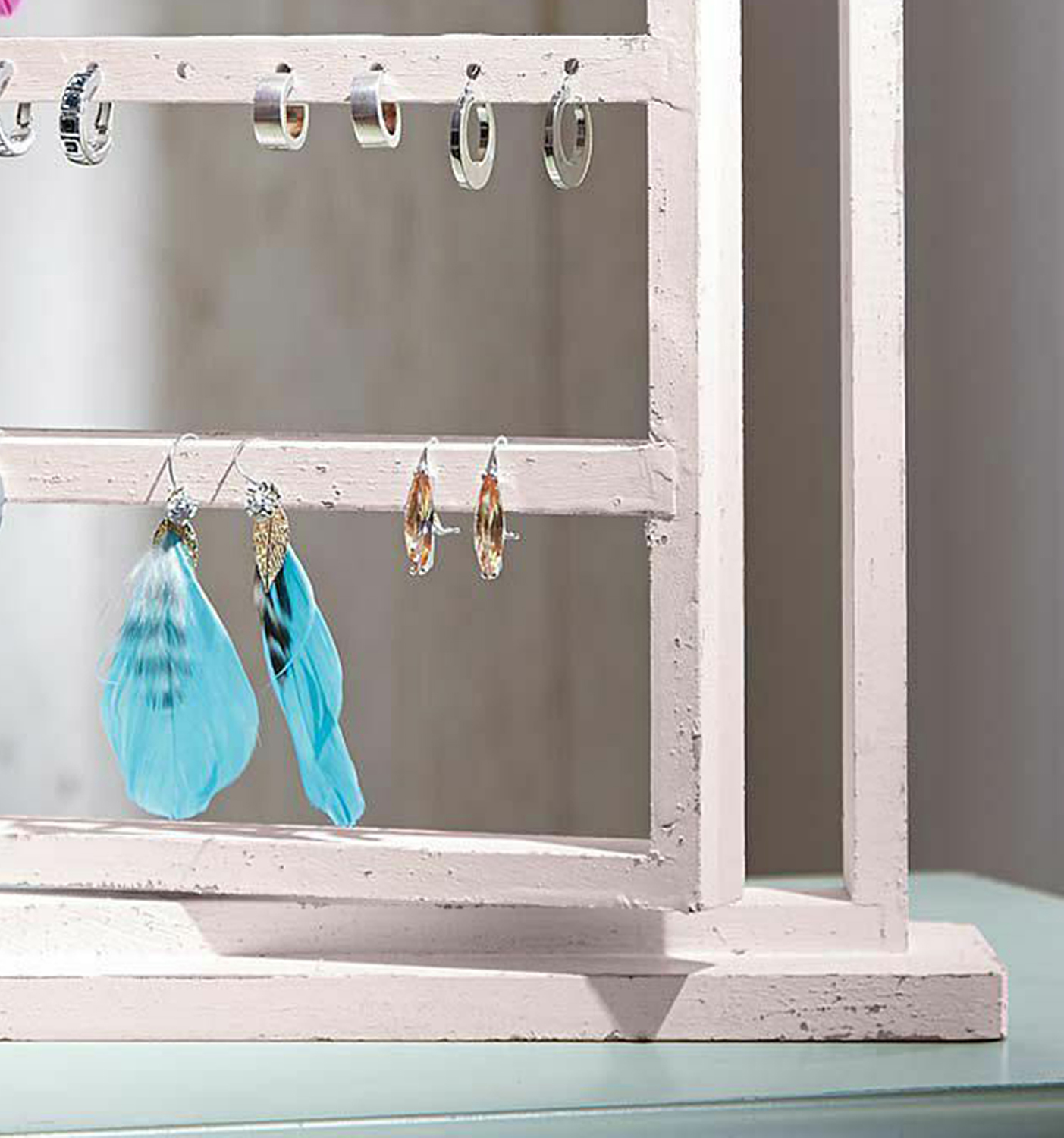 Schmuckständer Ohrringhalter Impressionen Shabby 15 paar Ohrringe