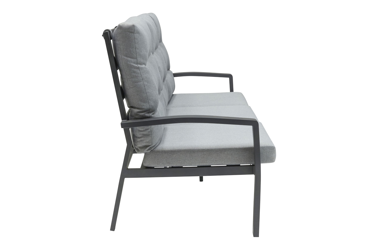 Loungesofa Burundi 3-Sitzer 210cm Gartensofa mit Polster Anthrazit