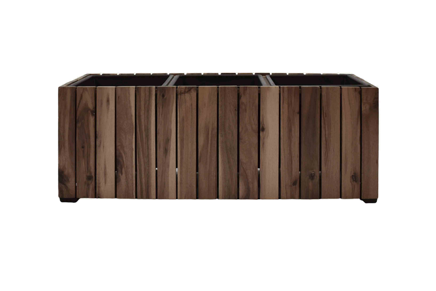 Pflanzgefäß Colorado 2 Pflanzkasten Blumenkasten Akazienholz 28x79 cm mit Einsatz Pflanzgefäß Colorado 2 Pflanzkasten Blumenkasten Akazienholz 28x79 cm mit Einsatz