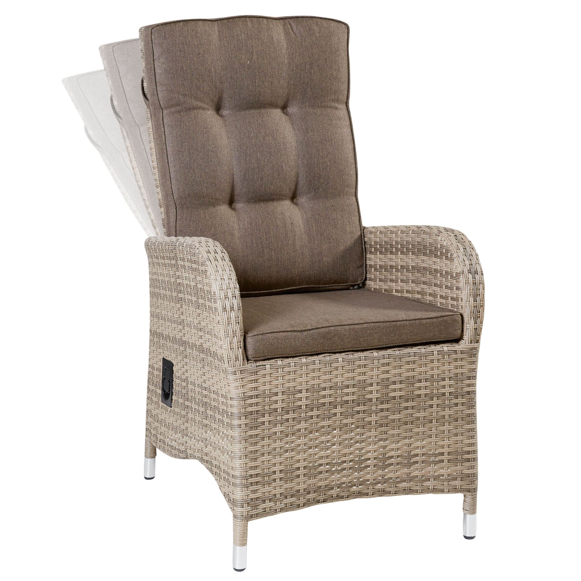 Dining Positionsstuhl Topeka Verstellsessel Gartenstuhl Esstischstuhl natur