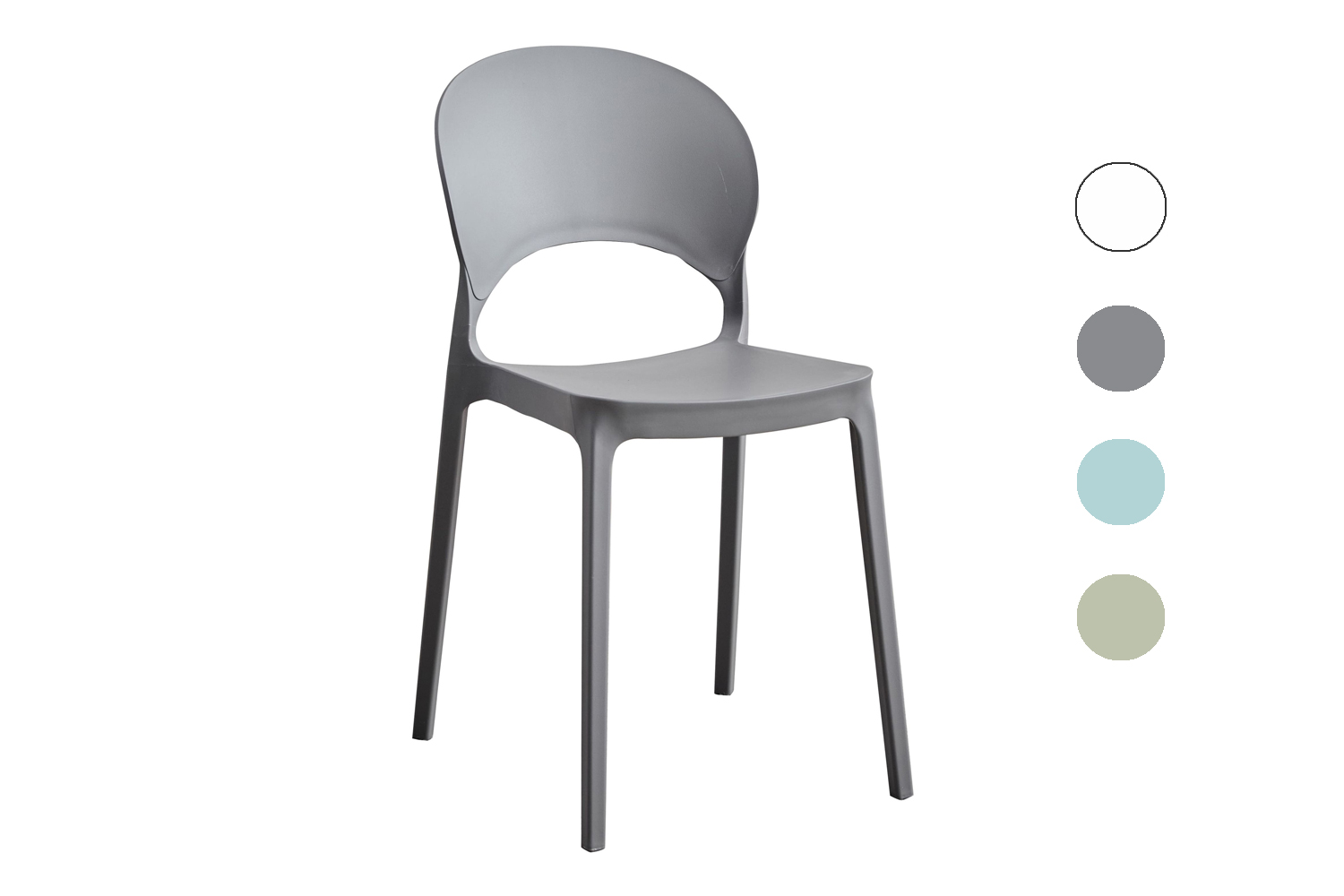 Stapelstuhl Quito Gartenstuhl Bistrostuhl Kunststoffstuhl Anthrazit