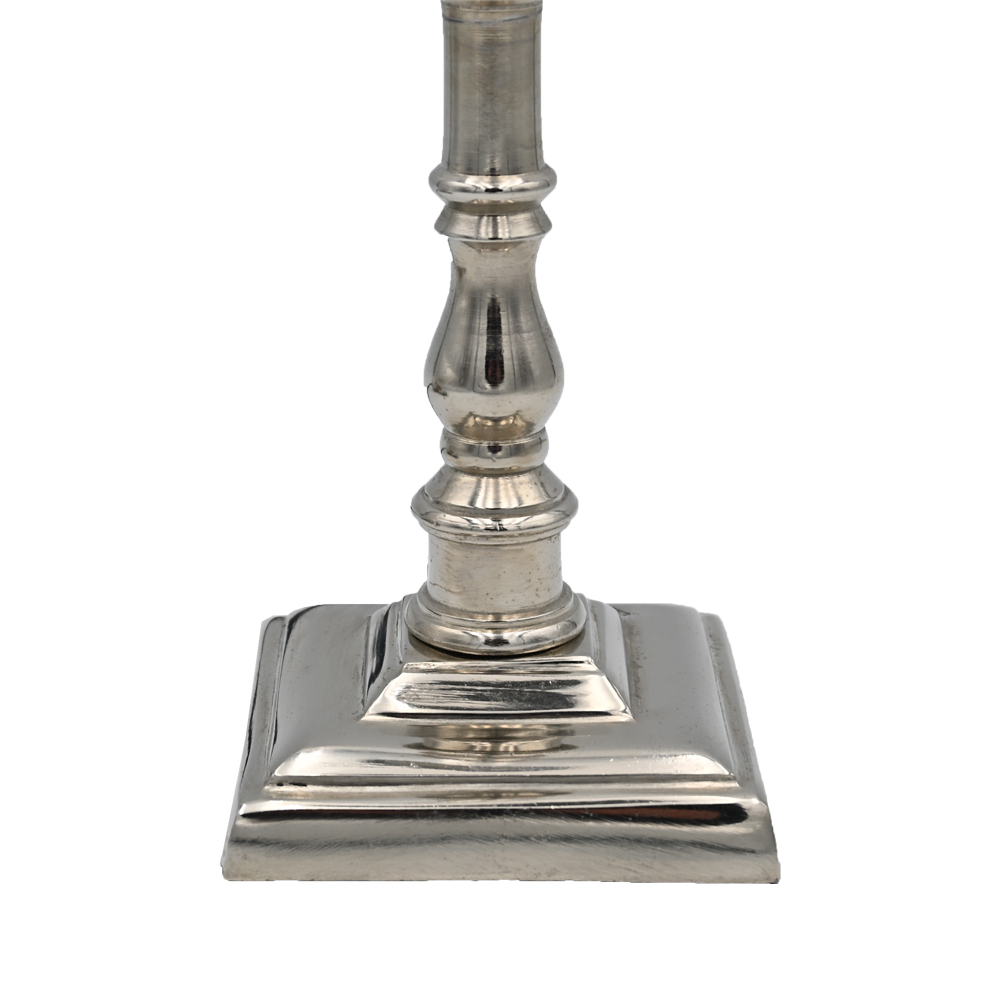 Tischleuchte Lampenfuß SHONY 10x10x49 cm Lampe Silber Metall