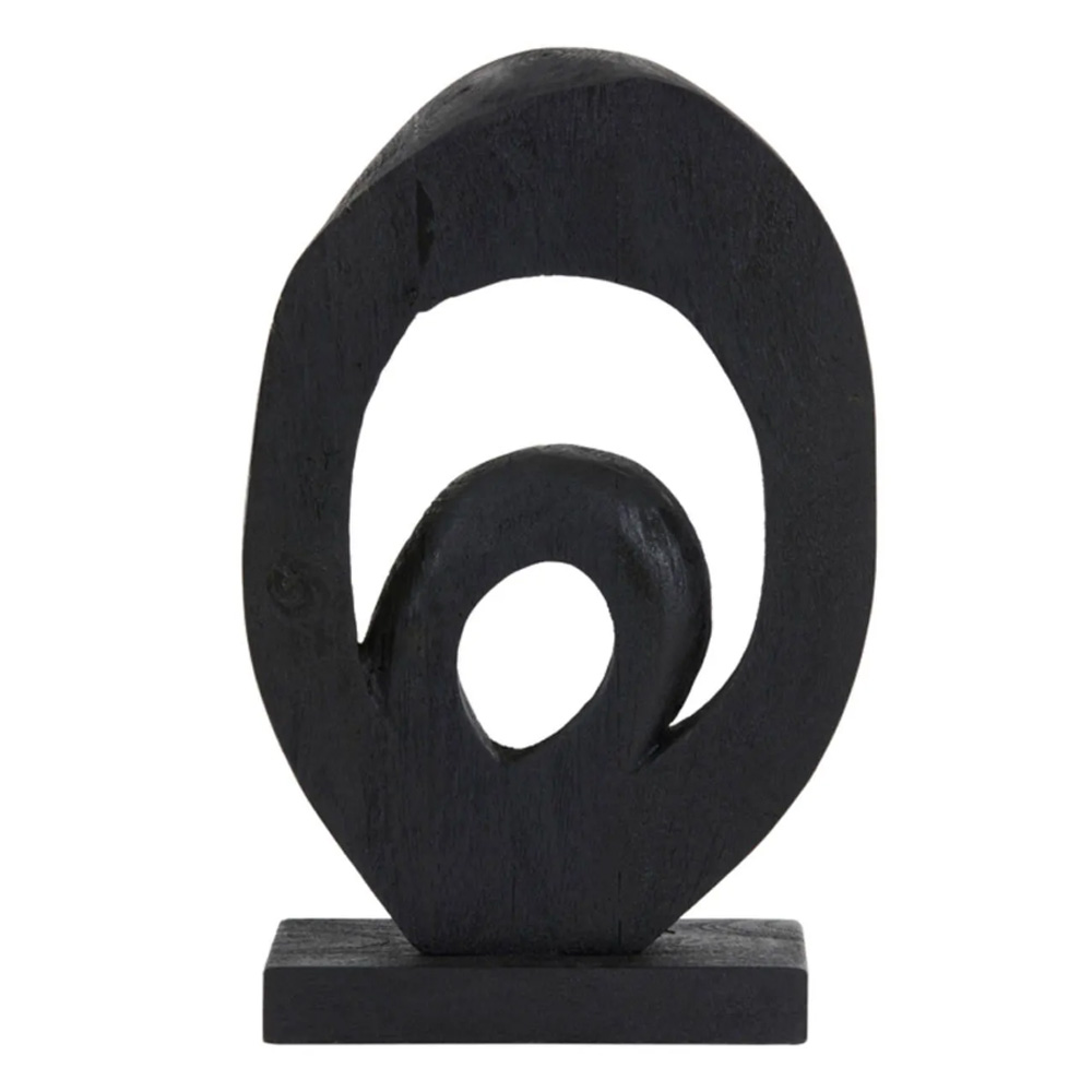 Ornament RANDA von Light & Living 30x9x46 cm Skulptur Holz Matt Schwarz