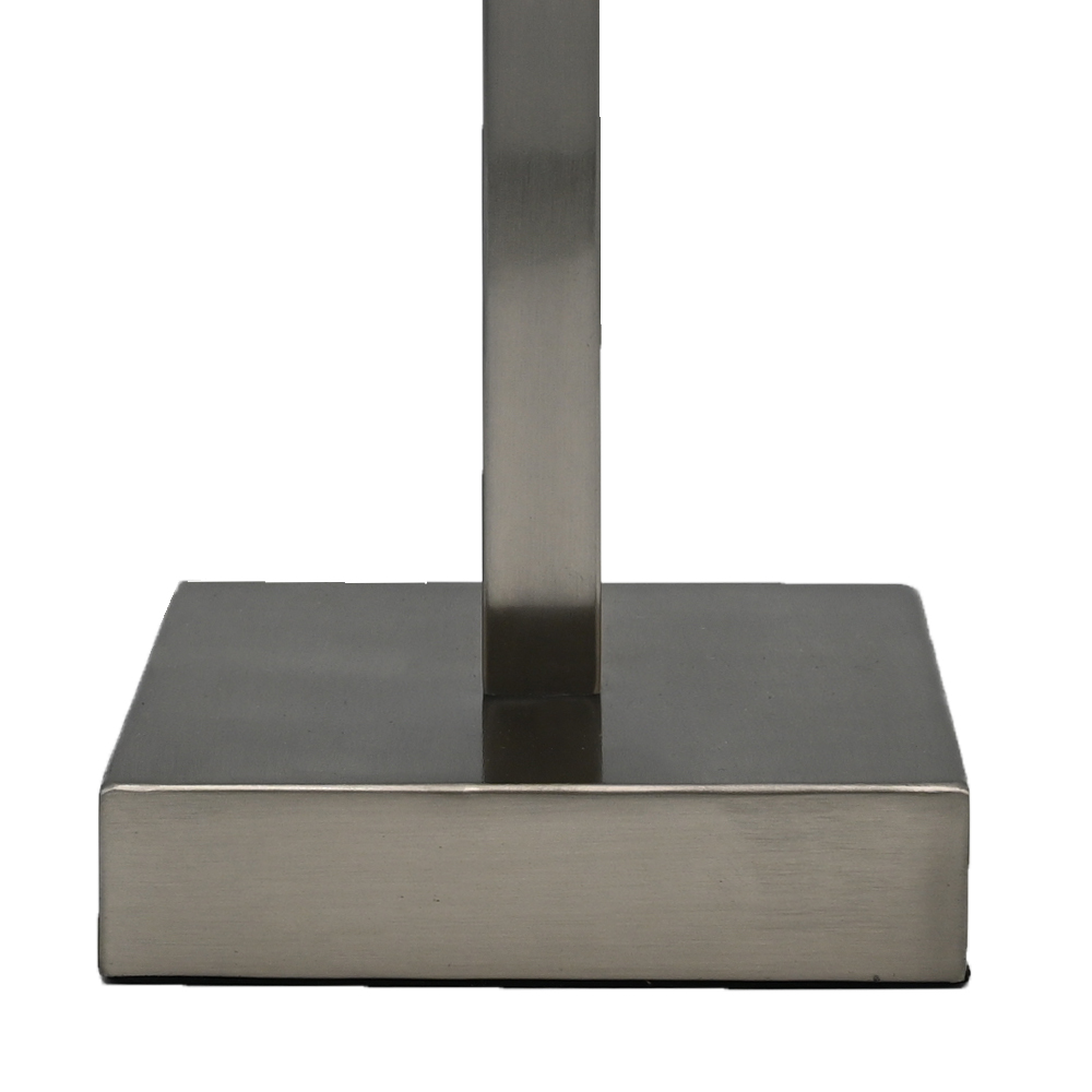 Tischleuchte Lampenfuß PHILADELPHIA 13x13x38 cm Lampe Matt Silber Tischleuchte Lampenfuß PHILADELPHIA 13x13x38 cm Lampe Matt Silber