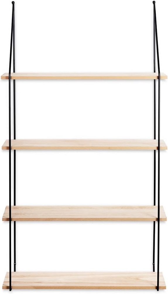 LIFA LIVING Schweberegal Alicante Holz Metall Wandregal mit 4 Etagen Hängeregal 60 x 17 x 114,5 cm