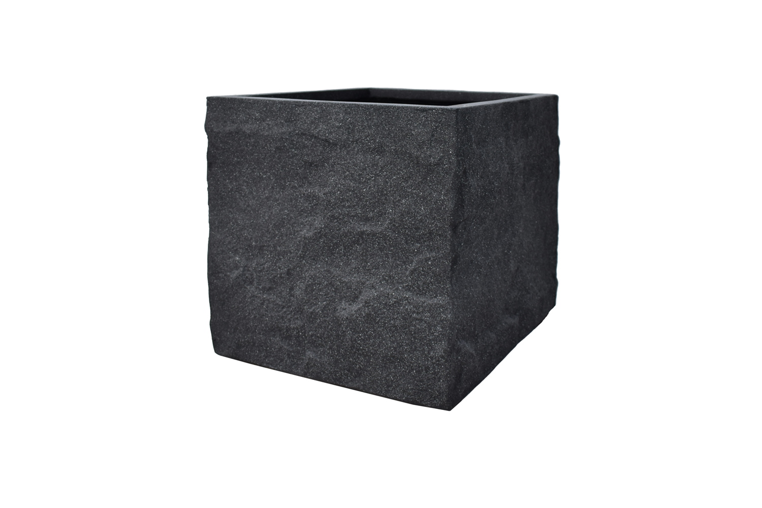Pflanzgefäß The Rock Pflanzkasten Blumenkasten 29x28 cm Steinoptik Anthrazit