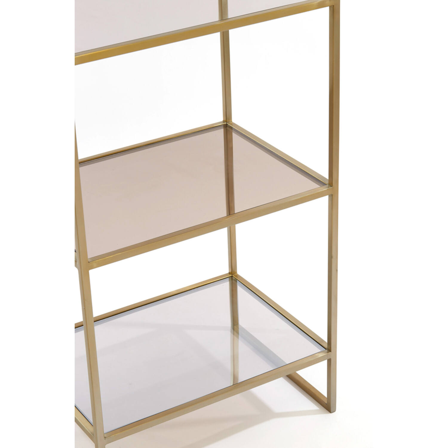 Standregal MARIKI von Light & Living Schrank offen braunes Glas-Hellgold 55x40x180 cm Standregal MARIKI von Light & Living 55x40x180 cm Schrank offen braunes Glas-Hellgold