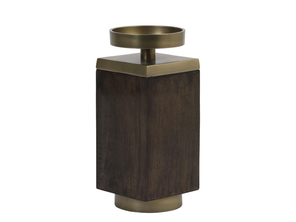 Kerzenständer BURATA von Light & Living Kerzenhalter 12x12x28 cm Braun/Bronze Kerzenständer BURATA von Light & Living Kerzenhalter 12x12x28 cm Braun/Bronze