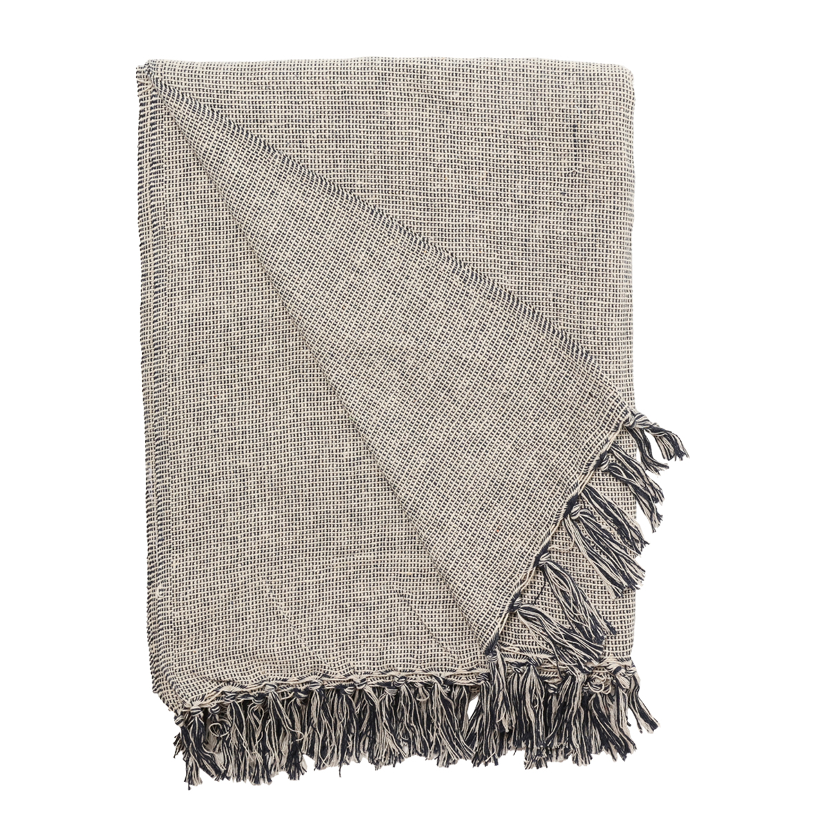 Decke Überwurf Soft Streifen 100% Baumwolle 130x180 cm Skandinavisch