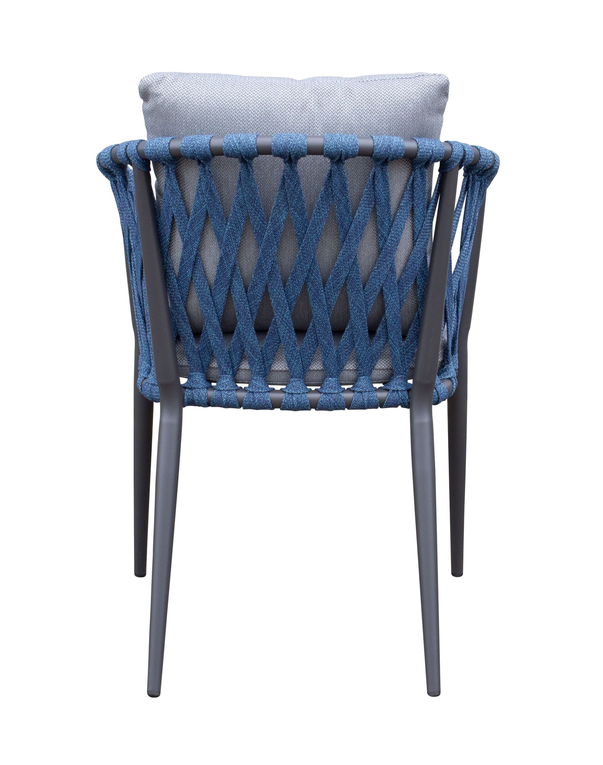 Stapelstuhl Gartenstuhl Armlehnenstuhl Vienna Rope anthrazit-dunkelblau Stapelstuhl Gartenstuhl Armlehnenstuhl Vienna Rope anthrazit-dunkelblau