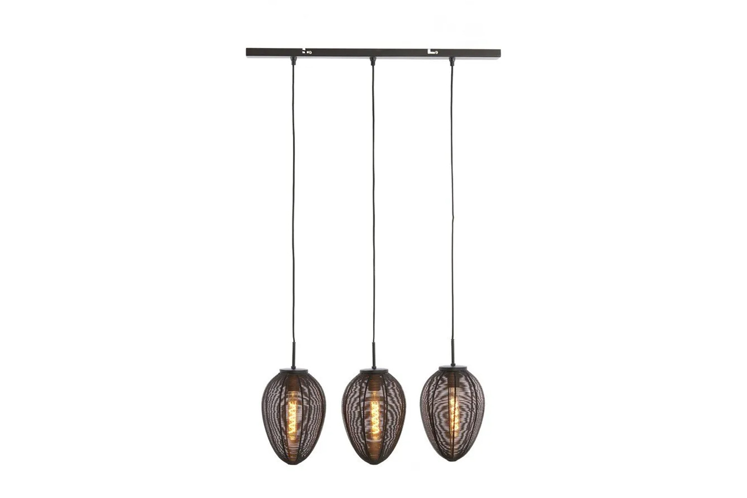 Deckenleuchte Hängeleuchte YAELLE von Light & Living 80x20x33 cm Schwarz Metall