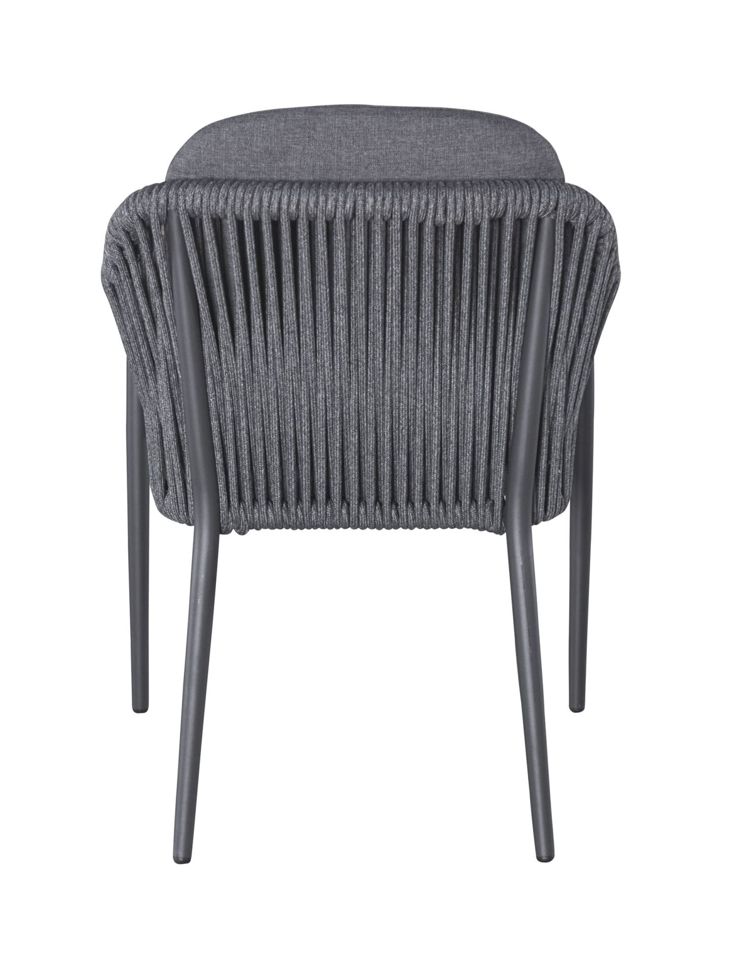 Gartenstuhl Armlehnenstuhl Balu 2 mit Sitz-und Rückenkissen anthrazit