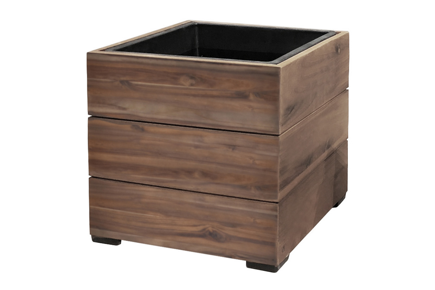 Pflanzgefäß Colorado 1 Pflanzkasten Blumenkasten Akazienholz 44,5x40,5 cm mit Einsatz Pflanzgefäß Colorado 1 Pflanzkasten Blumenkasten Akazienholz 44,5x40,5 cm mit Einsatz