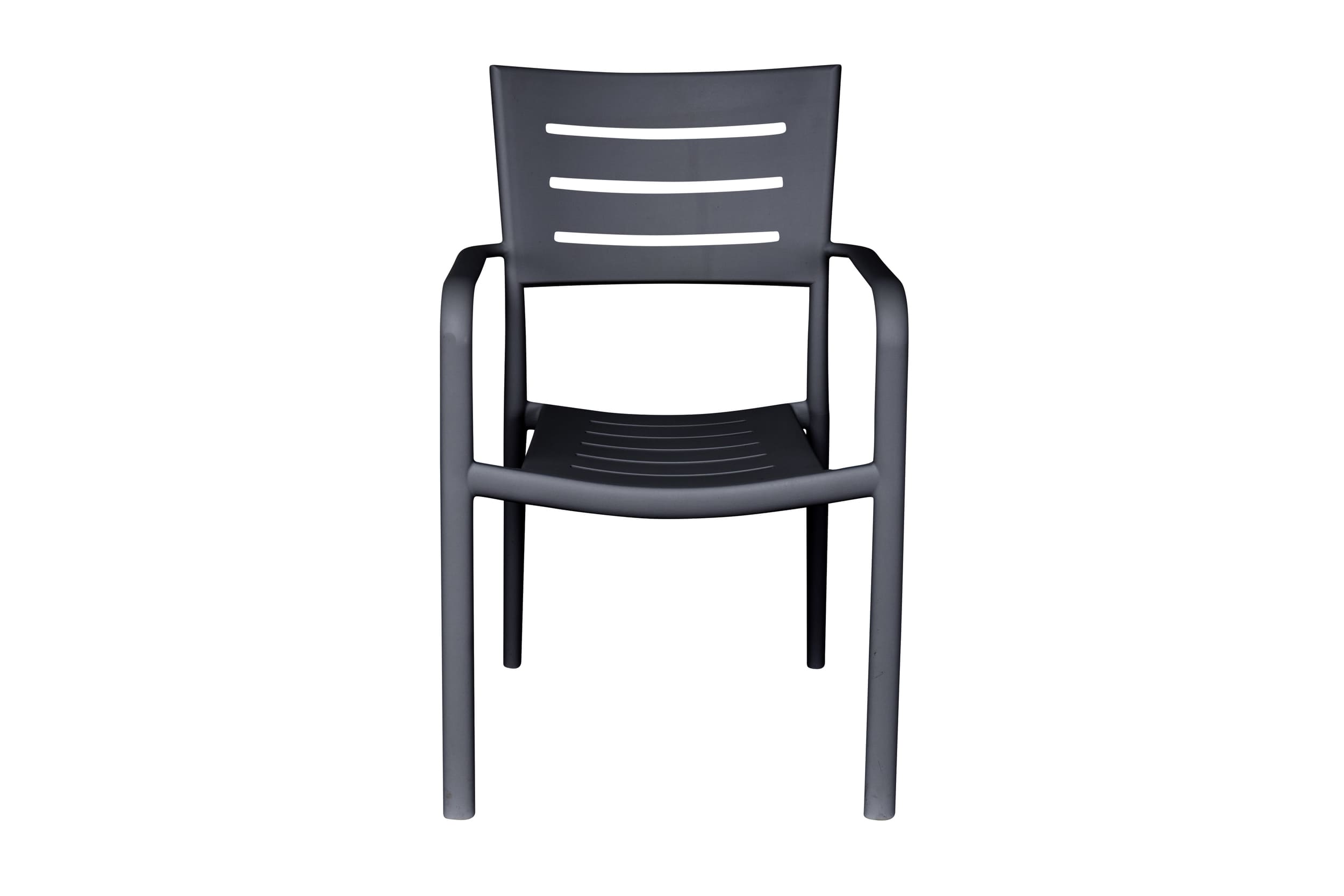 Stapelstuhl Moroni Gartenstuhl Bistrostuhl Kunststoffstuhl Anthrazit