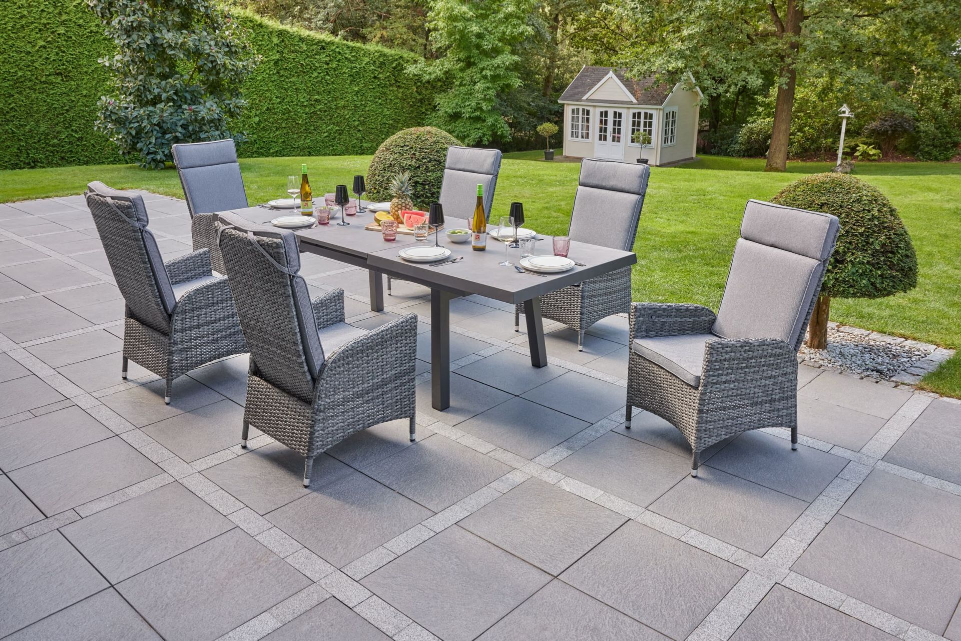 Ausziehtisch Gartentisch Kalifornien Esstisch Keramik 160/210x100x75cm