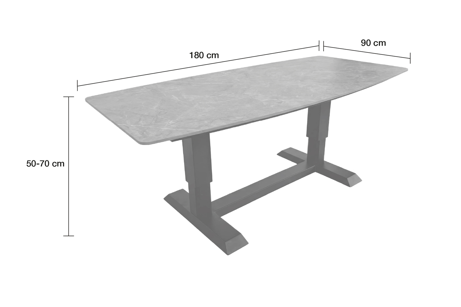 Gartentisch Malte Lifttisch Esstisch 180x90cm Aluminium/sintered stone Anthrazit Gartentisch Malte Lifttisch Esstisch 180x90cm Aluminium/sintered stone Anthrazit