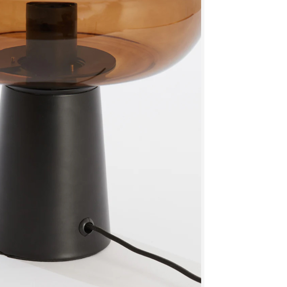 Tischleuchte MISTY von Light & Living Ø30x46 cm Lampe braunes Glas-schwarz