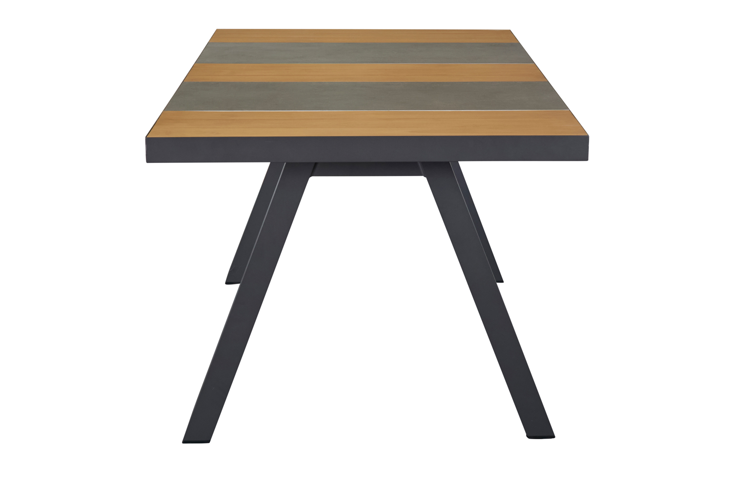 Gartentisch Texas Terrassentisch Esstisch 167x90x75cm Teakholz Anthrazit