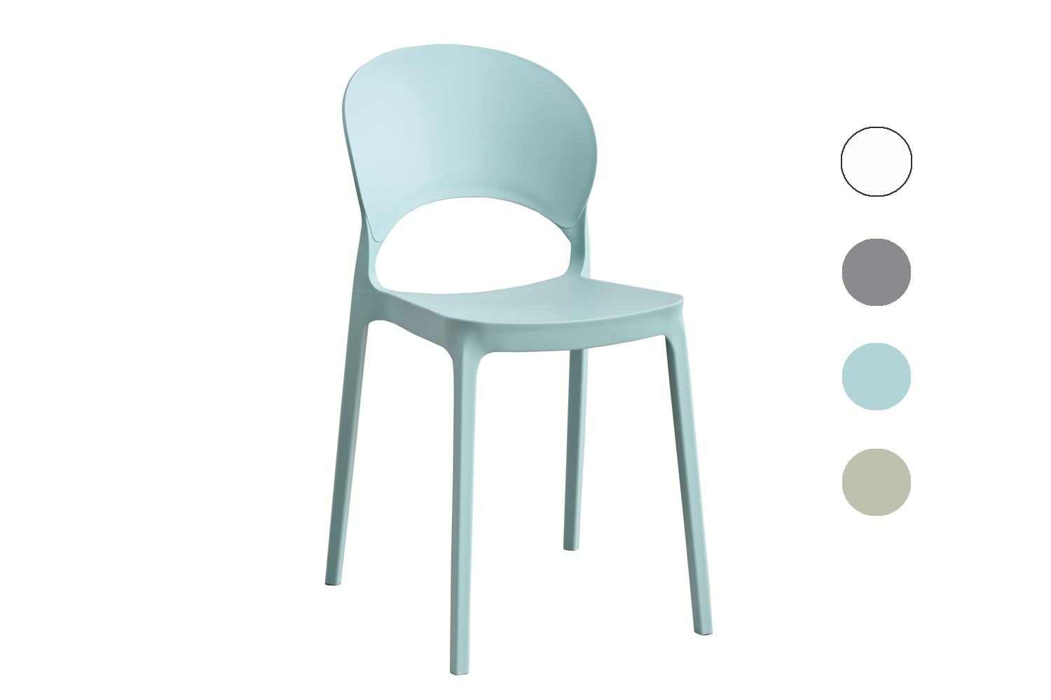 Stapelstuhl Quito Gartenstuhl Bistrostuhl Kunststoffstuhl Blau