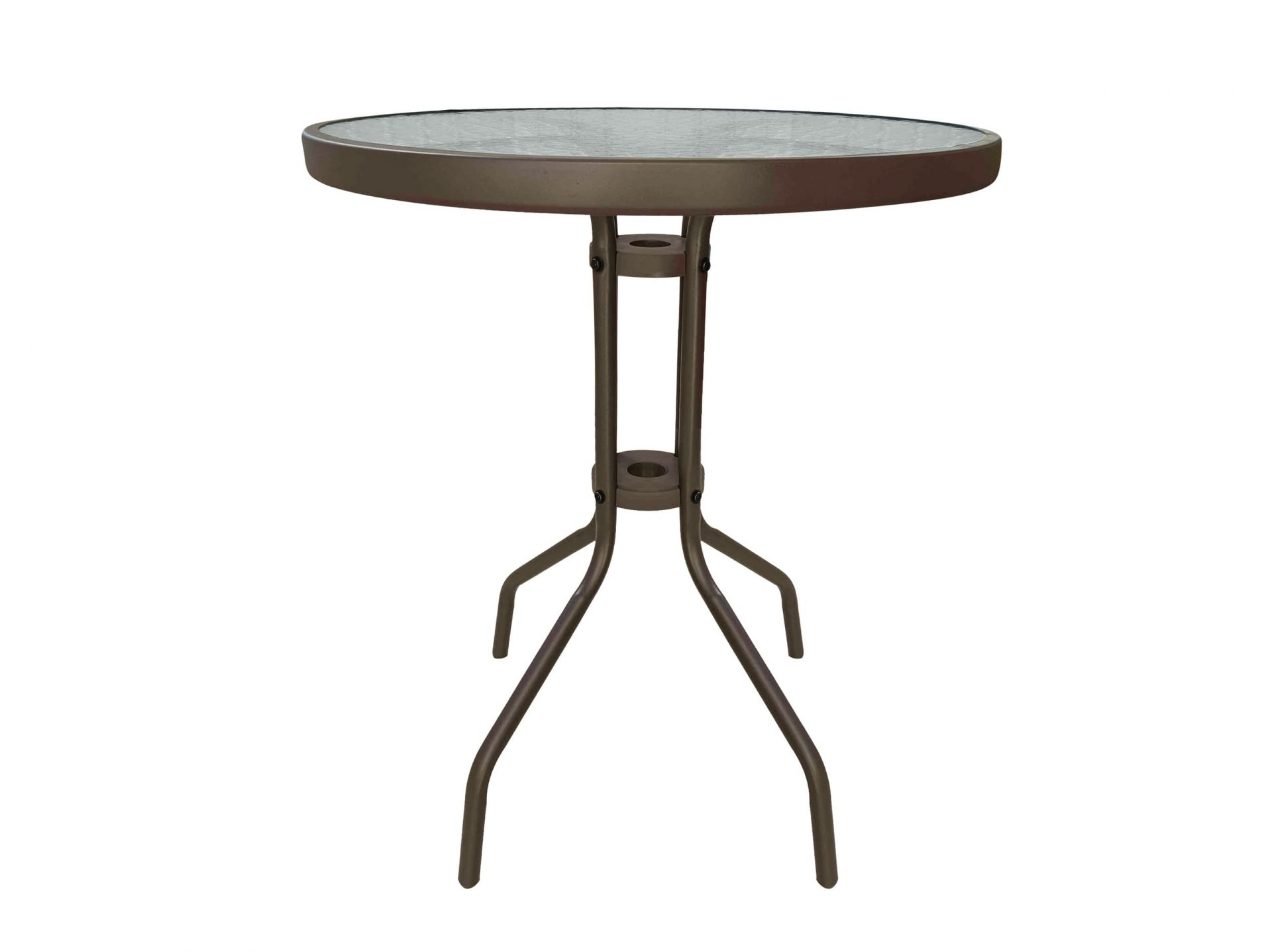 Gartentisch Ibiza Balkontisch Bistrotisch Ø60cm rund braun Metall/Glas Gartentisch Ibiza Balkontisch Bistrotisch Ø60cm rund braun Metall/Glas