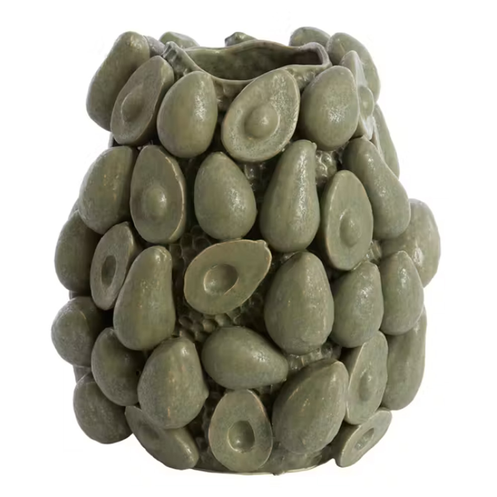 Dekovase Vase AVOCADO von Light & Living Bodenvase Ø33x37,5 cm Keramik Olivgrün