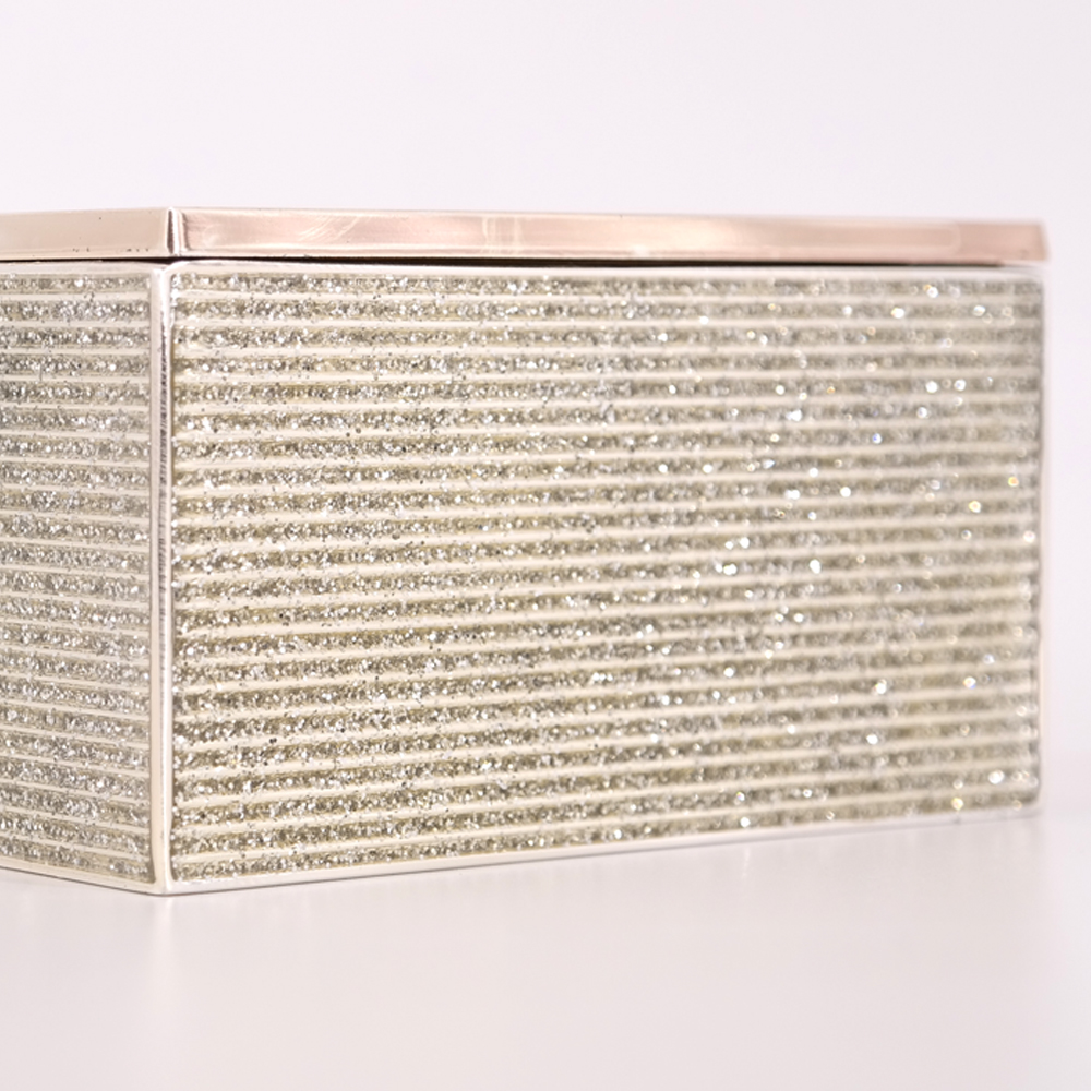 Schmuckdose Universaldose mit Strasssteinen Box Schmuckschatulle Dose