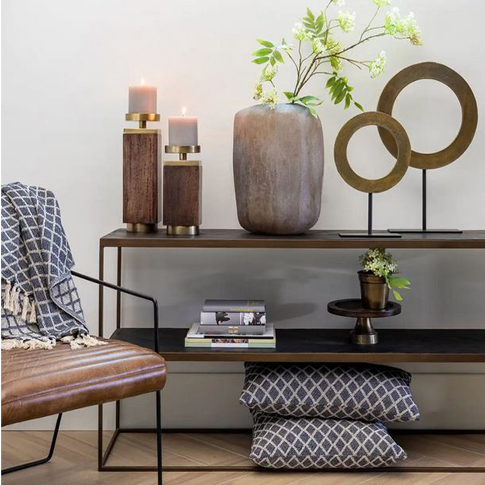 Kerzenständer BURATA von Light & Living Kerzenhalter 12x12x28 cm Braun/Bronze