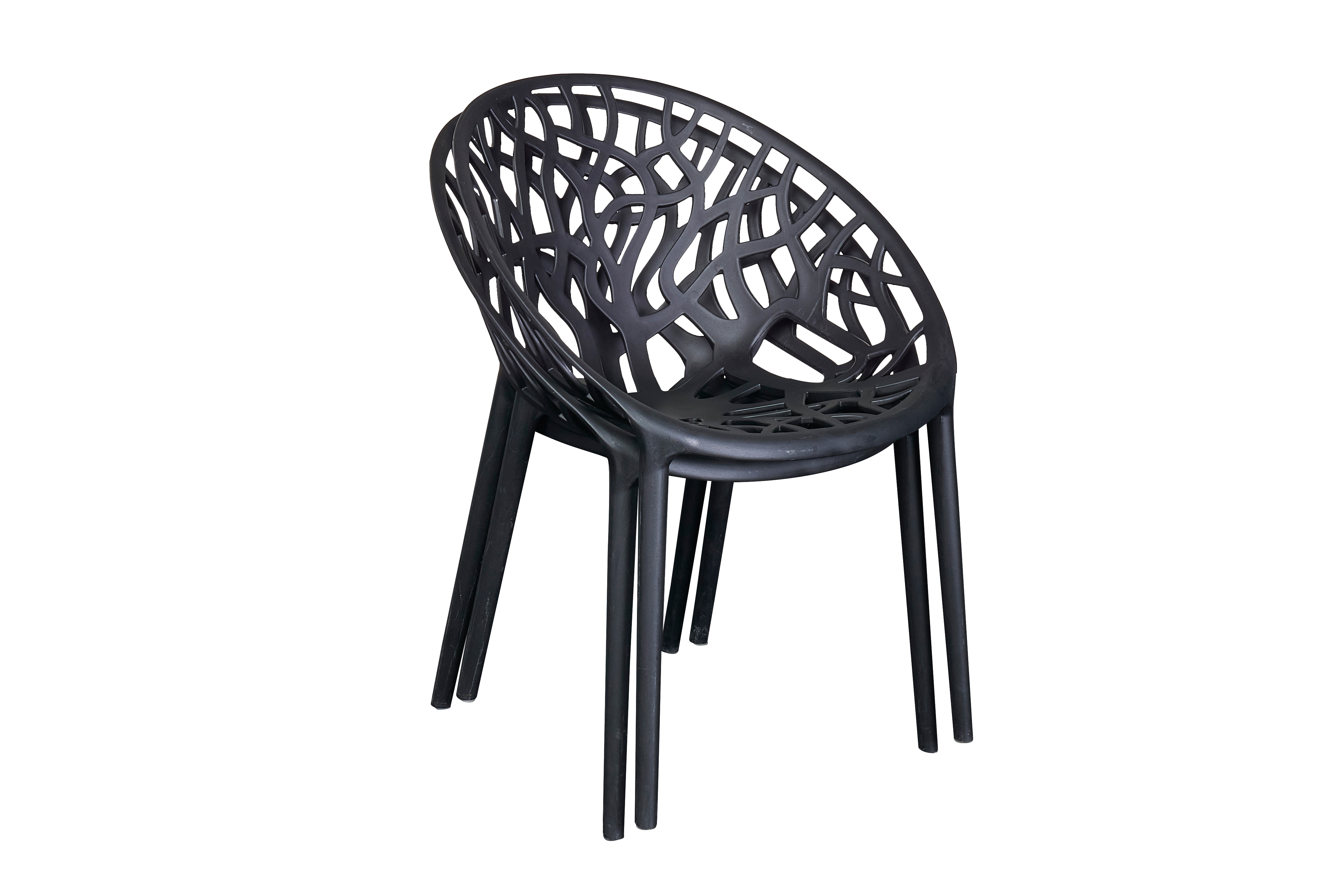 Stapelstuhl Bilby Gartenstuhl Bistrostuhl Kunststoffstuhl Schwarz