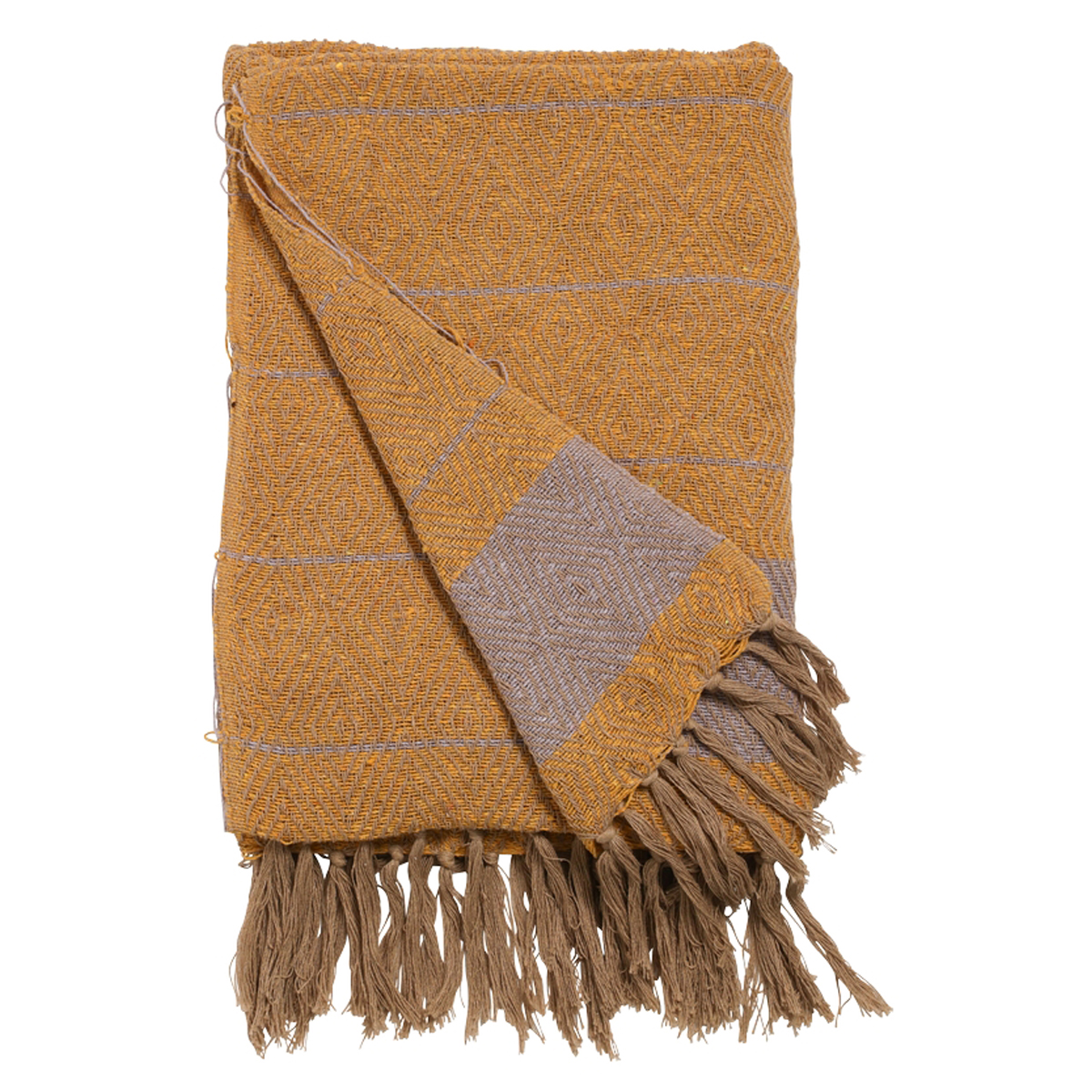 Decke Überwurf Streifen Design 100% Baumwolle 130x180 cm Skandinavisch