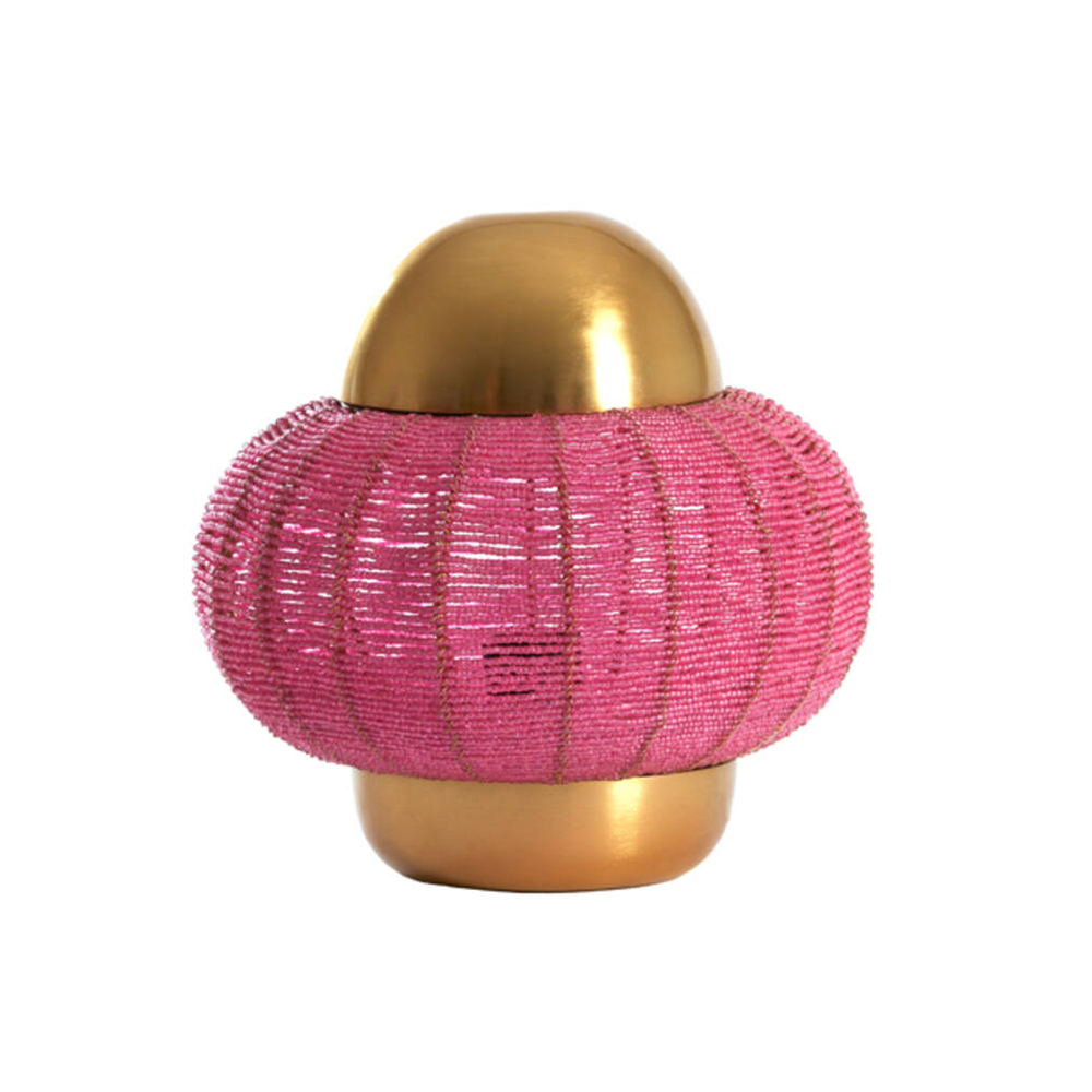 Tischleuchte CETARA von Light & Living Ø25x26 cm Lampe Rosa Perlen+Bronze Tischleuchte CETARA von Light & Living Ø25x26 cm Lampe Rosa Perlen+Bronze