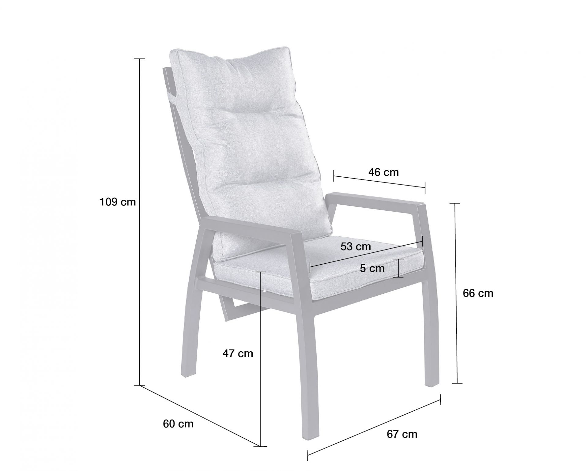 Dining Positionsstuhl Burundi Verstellsessel Gartenstuhl Esstischstuhl anthrazit Dining Positionsstuhl Burundi Verstellsessel Gartenstuhl Esstischstuhl anthrazit