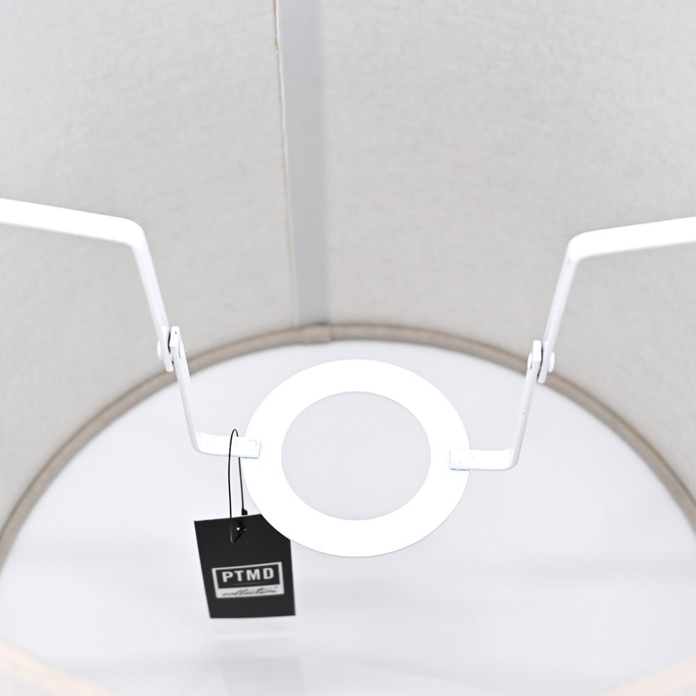 Lampenschirm Zylinder von PTMD Leinen Beige