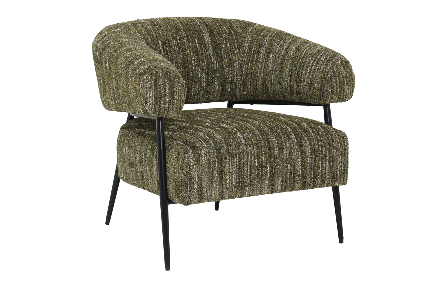 Sessel Vendo Loungesessel Polstersessel Webstoff Grün Meliert