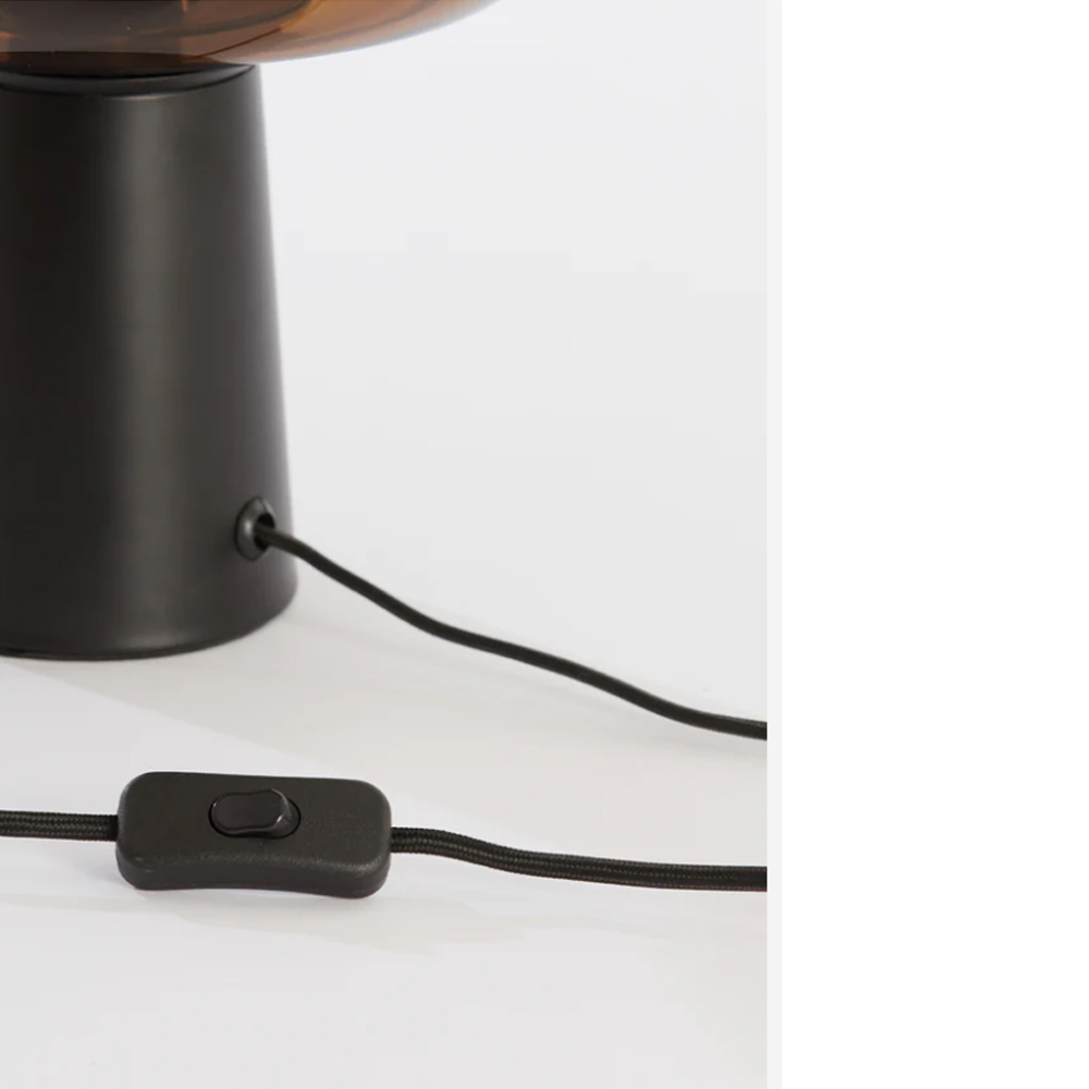 Tischleuchte MISTY von Light & Living Ø30x46 cm Lampe braunes Glas-schwarz