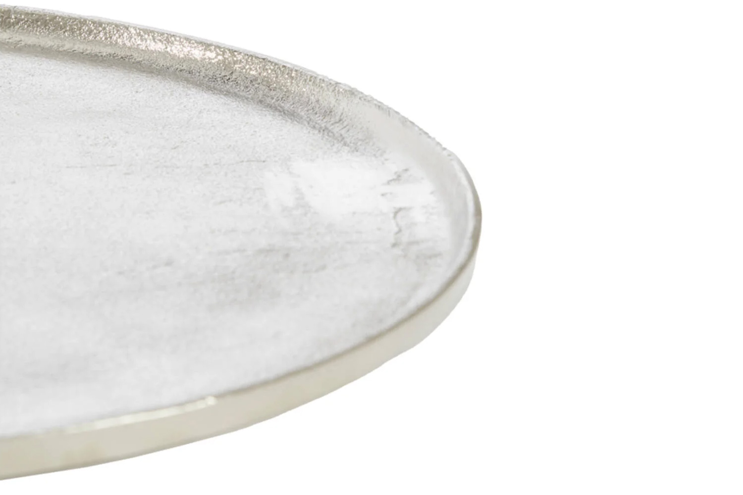 Tablett MAES von Light & Living Ø60x1,5cm Servierplatte Schale Silber Metall