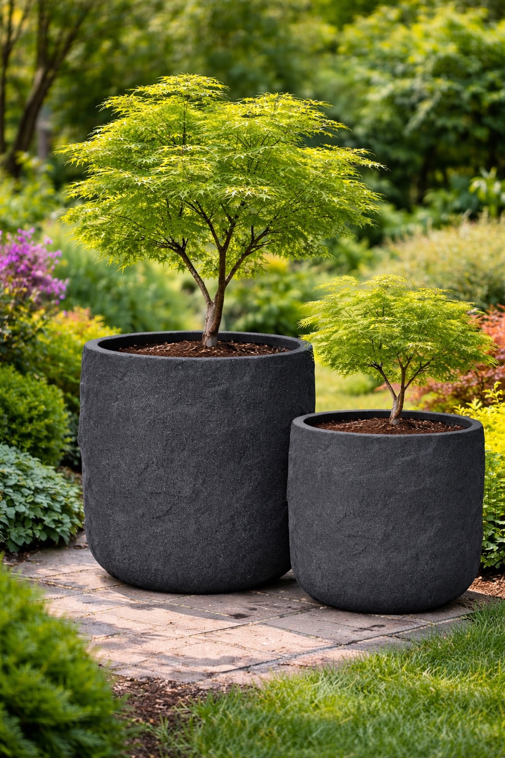 Pflanzgefäß The Rock Pflanzkasten Blumenkasten 45x41 cm Steinoptik Anthrazit Pflanzgefäß The Rock Pflanzkasten Blumenkasten 45x41 cm Steinoptik Anthrazit