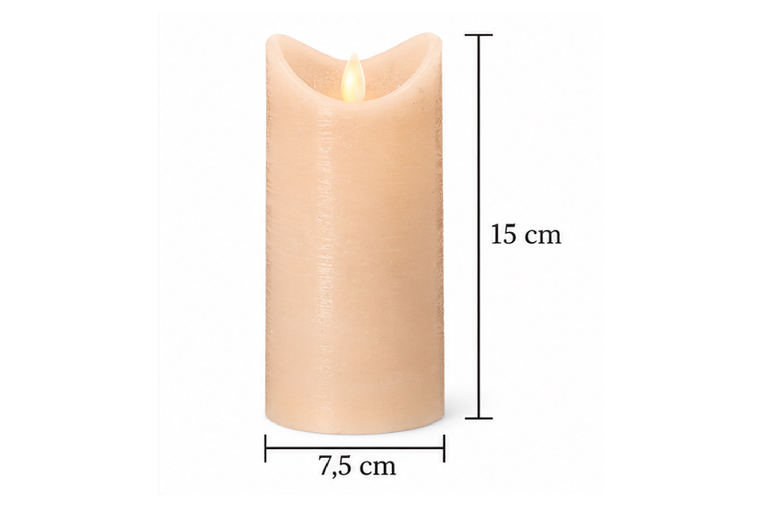 0017520-led-kerzen-echtwachs-stumpenkerze-rustikal-beige_3.jpg LED-Kerze Ø7,5x15 cm Echtwachs Stumpenkerze Rustikal Timer Beige
